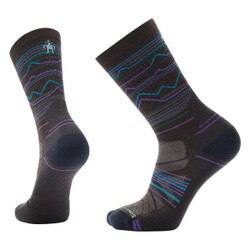 Smartwool Hike Light Cushion Mountain Range Pattern Crew Sock Men's in Chestnut